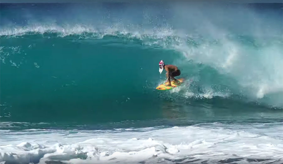 Mason Ho surfing