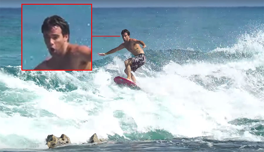 Mason Ho surfing