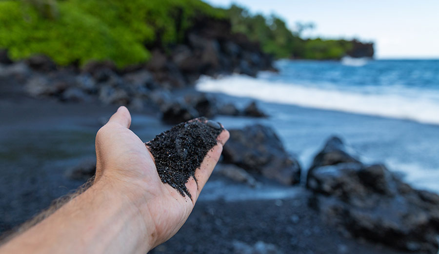 Hawaiian beach sand