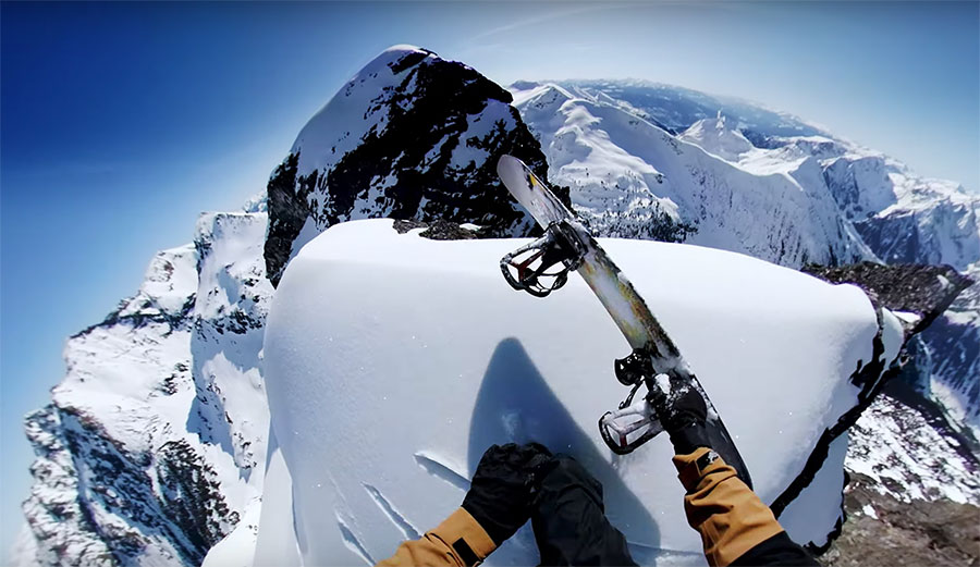 Travis Rice snowboarding