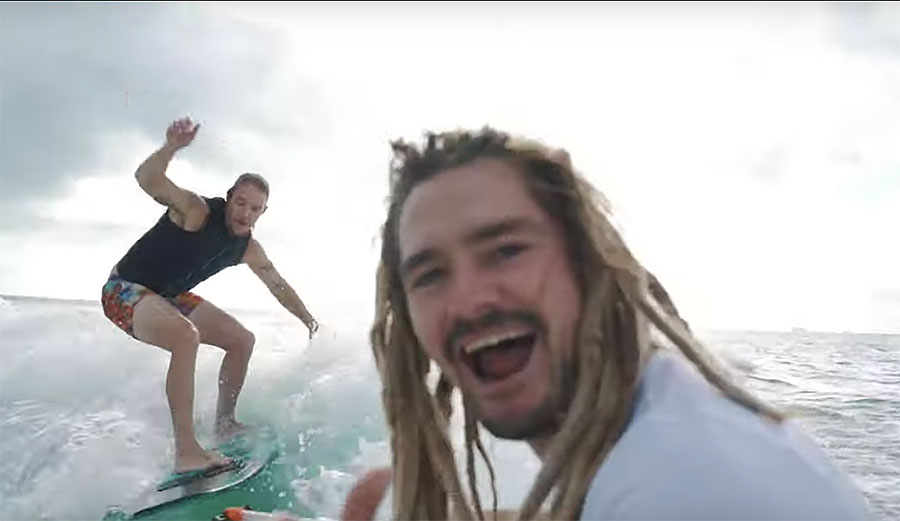 Diplo wakesurfing