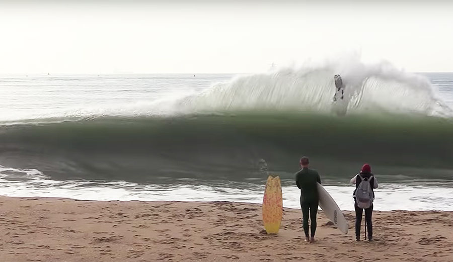 Shorepound surfing Southern California