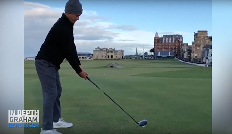 Kelly Slater golfing