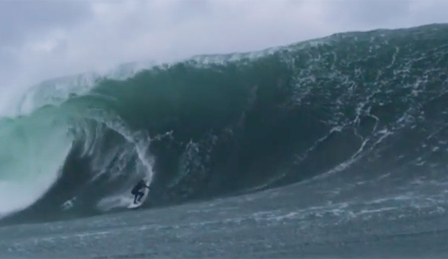 Tom Lowe big wave surfing at Mullaghmore