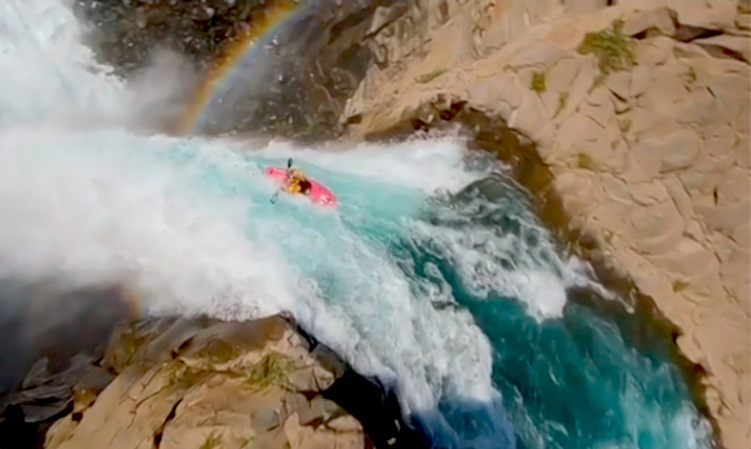 Watch kayaker Dane Jackson Drop Beautiful 134-foot waterfall in chile