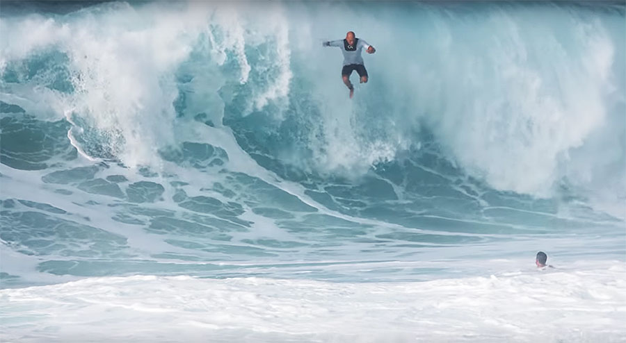 Kelly Slater surfing in Hawaii