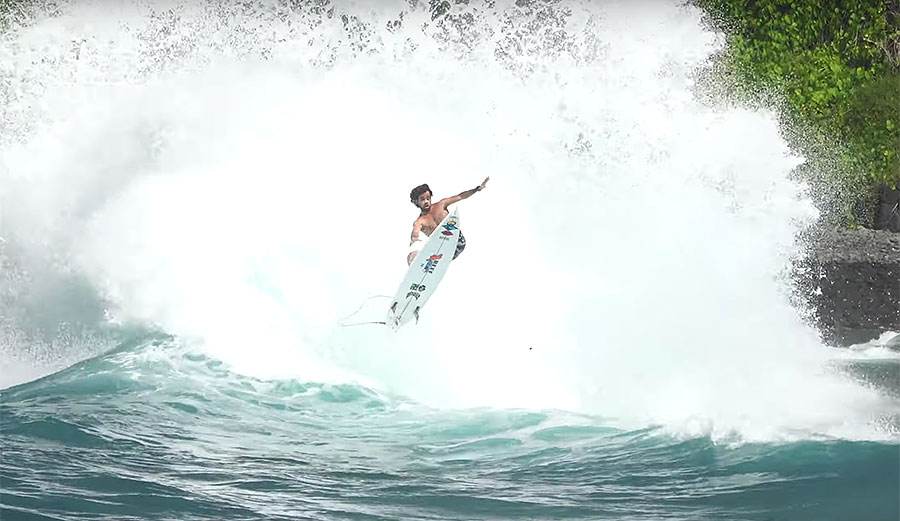 Mason Ho surfing in Brazil