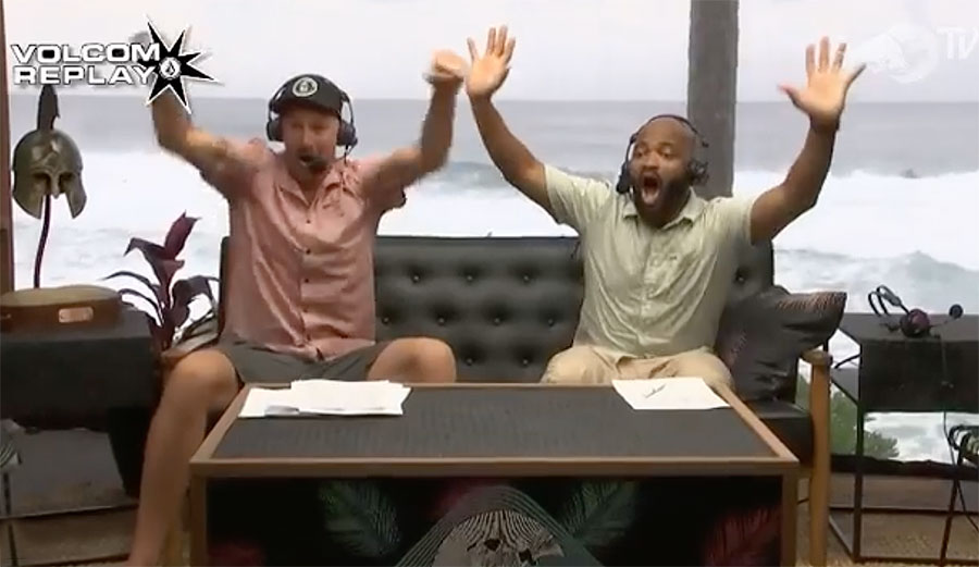 conner coffin's perfect 10 at volcom pipe pro best reaction from sal masekela vaughan Blakey