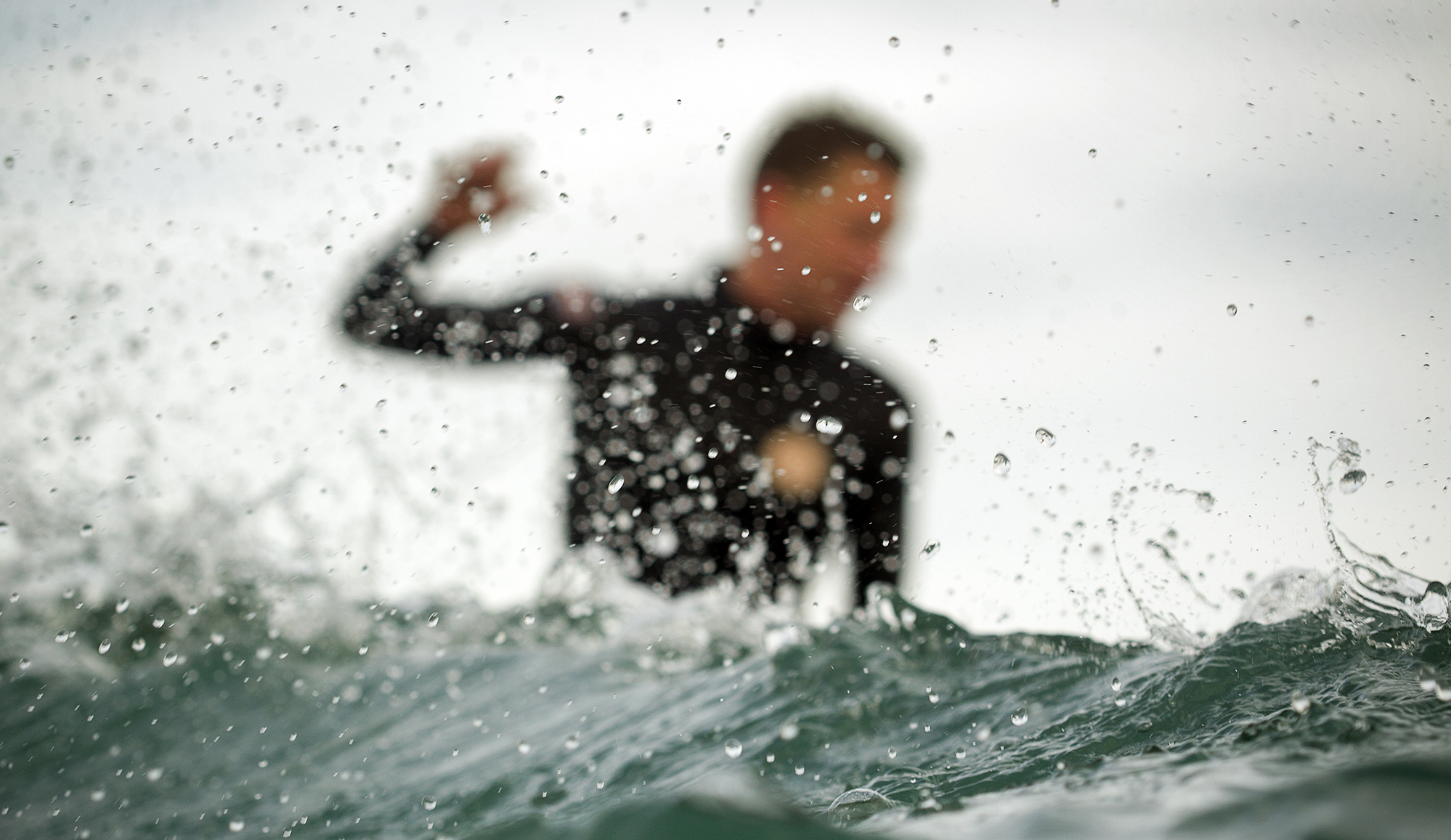 Surfing Church beach, San Diego county