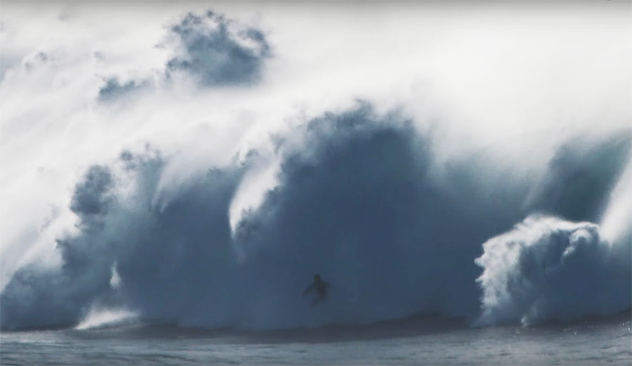 Eli Olson surfing north shore