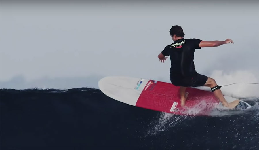 Harley Ingleby surfing