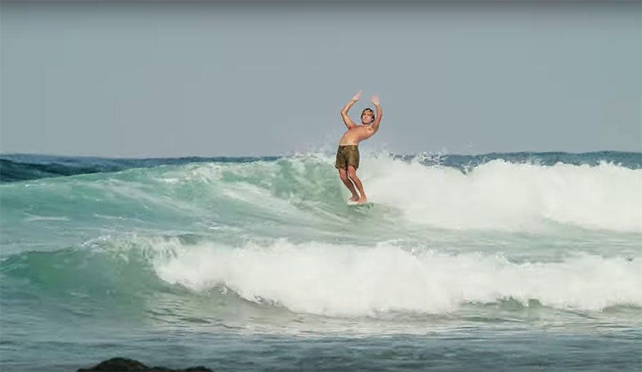 Alex Knost surfing