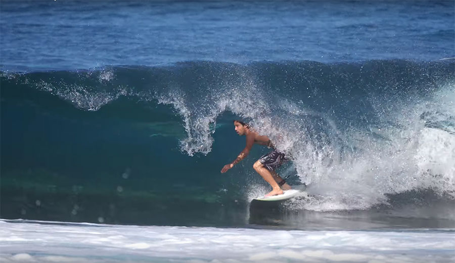 Mason Ho surfing