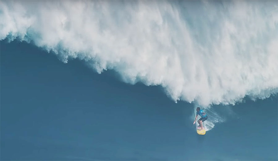 Nathan Florence surfing at Jaws