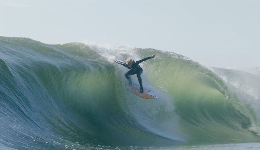 Russell Bierke surfing