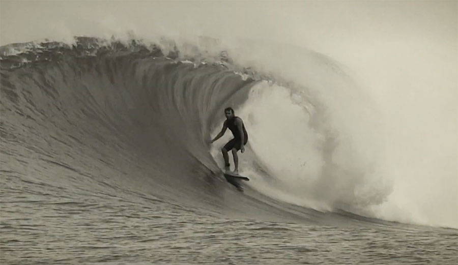 Tyler Warren surfing