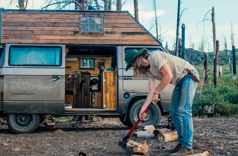 This Guy Turned His Van Into a Custom Micro Cabin