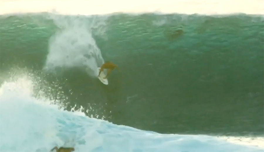 Kaimana Henry surfing Pipeline