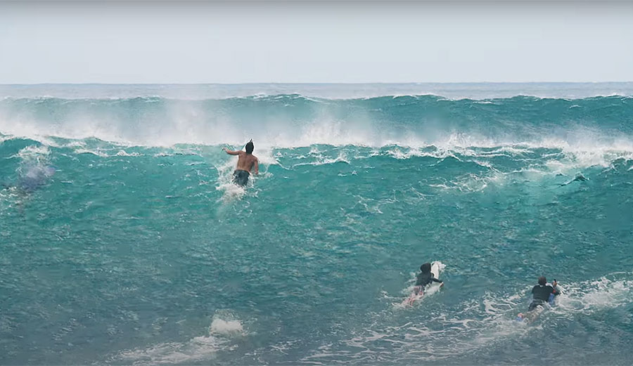 Koa Rothman surfing Pipeline