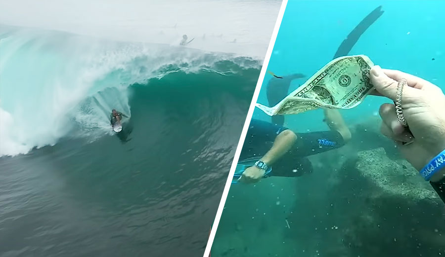 jamie O'Brien surfing Pipeline