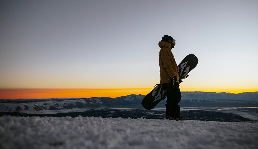 Lonnie Kauk looks out on the Sierra Nevada Mountains