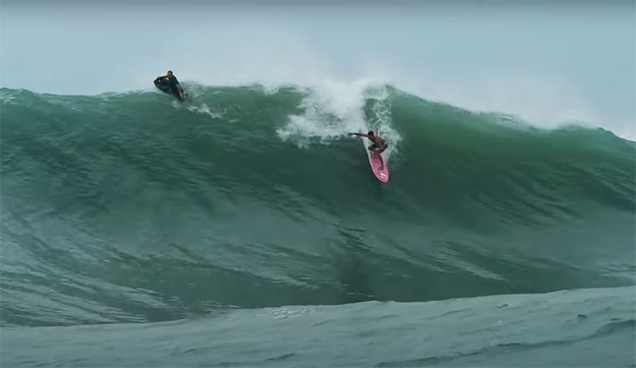 Luke Davis surfing in Panama