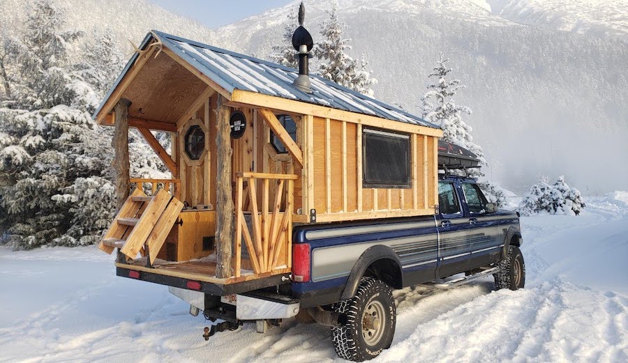 This Guy Built a Full Cabin in the Back of His Truck