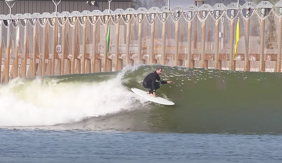 CJ Nelson surfing at Kelly Slater Wave Pool