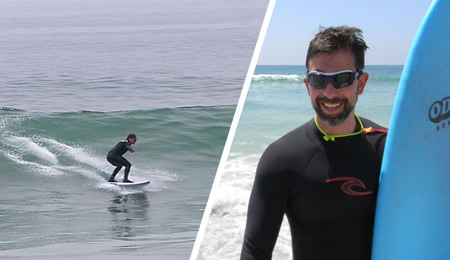 Pete Gustin Blind Surfer