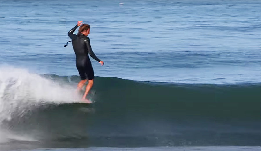 Ryan Burch surfing in California