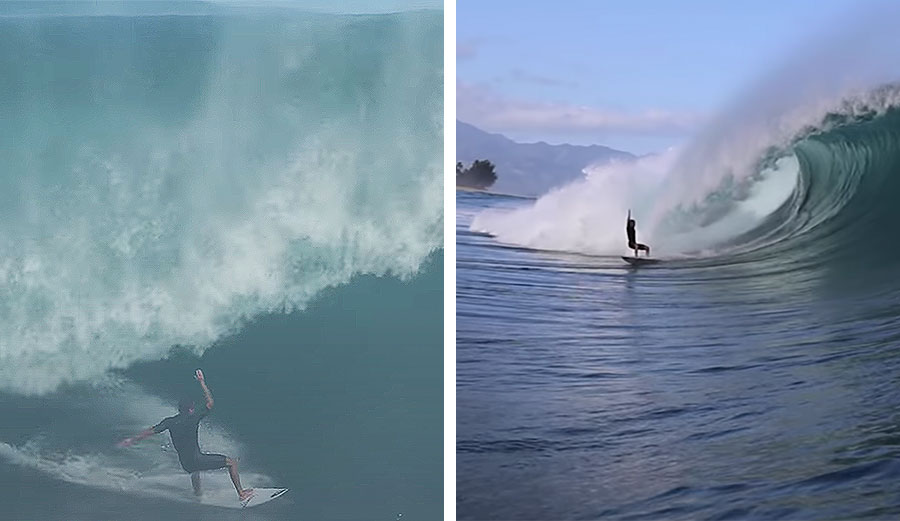 Koa Rothman Pipeline surfing wipeout
