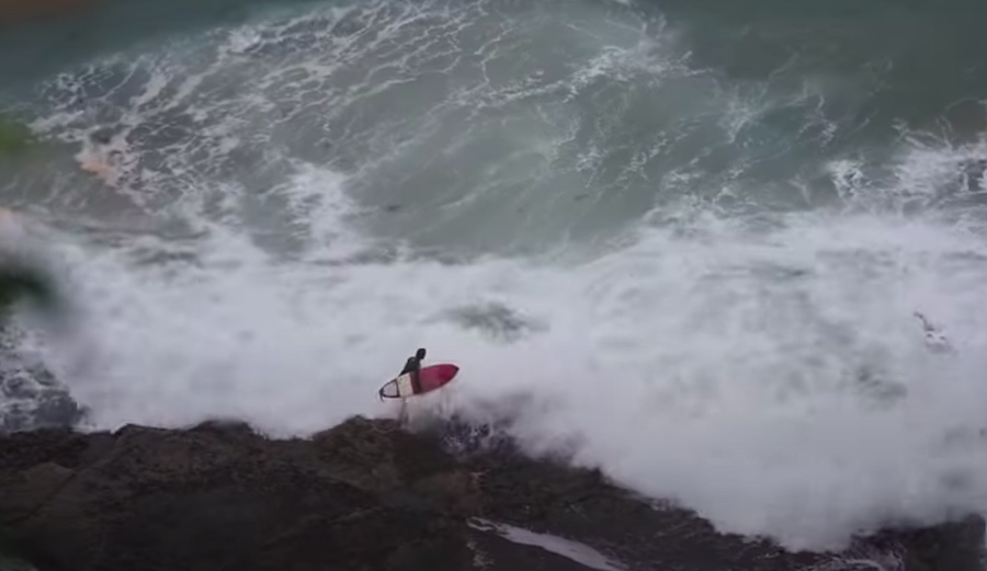 How Not to Jump Off the Rocks to Paddle Out in Big Surf (or How to Get Absolutely Pummeled)