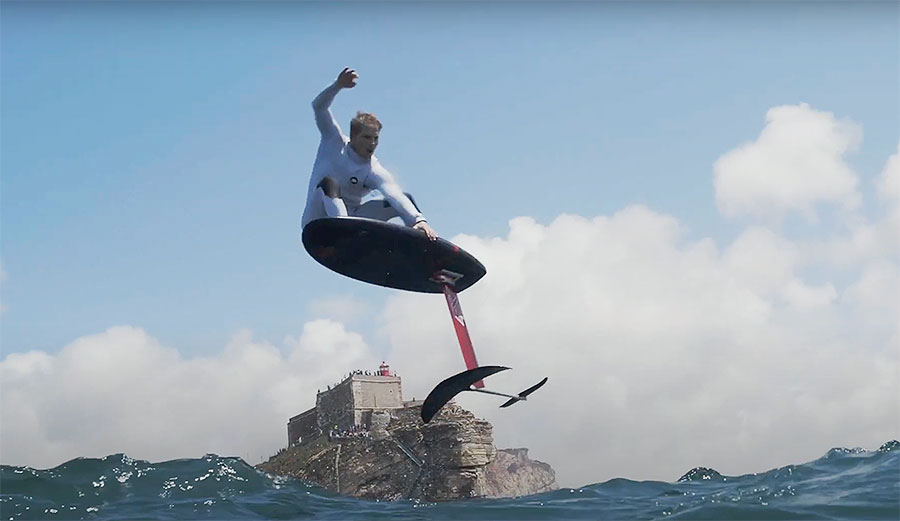 Sebastian Steudtner needs a way to keep himself busy and on the water when Nazaré goes flat. That's where the foil comes in.