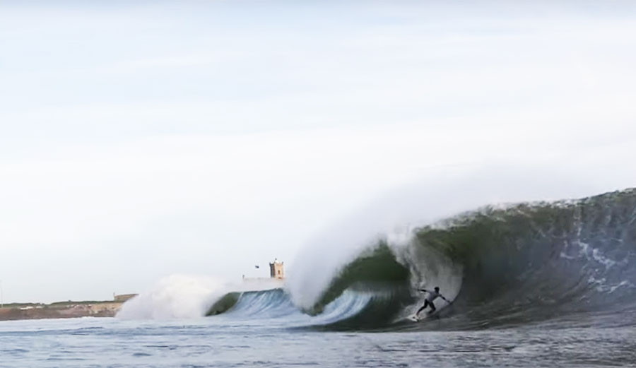 Nic Von Rupp surfing in Portugal