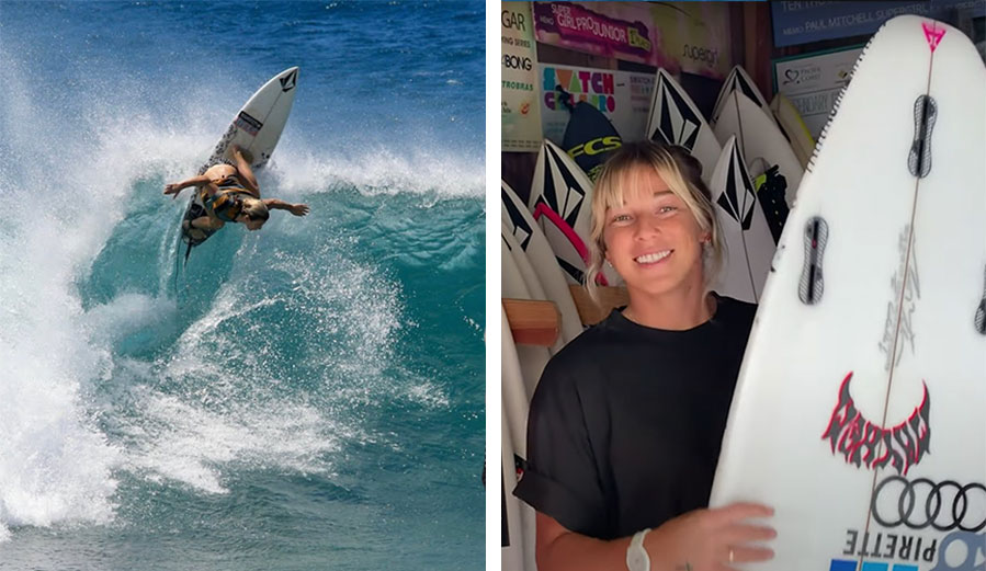 Coco Ho surfing