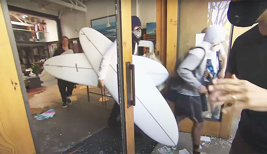 Footage of Stealing Surfboards from Santa Monica Shops Personifies Surfing's White Privilege