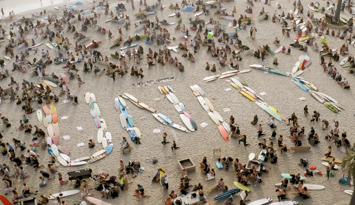 Unity George Floyd Paddle Out Moonlight Beach Encinitas