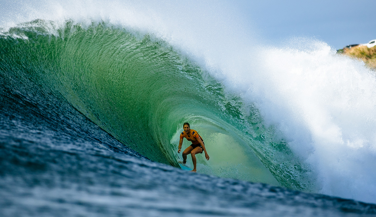 Stephanie Gilmore barreled at Honolua Bay