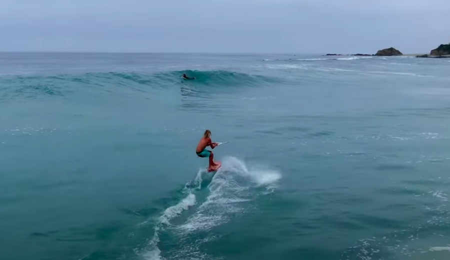 Blair Conklin and Crew Skim Tow at Some Clean South Orange County Shorebreak