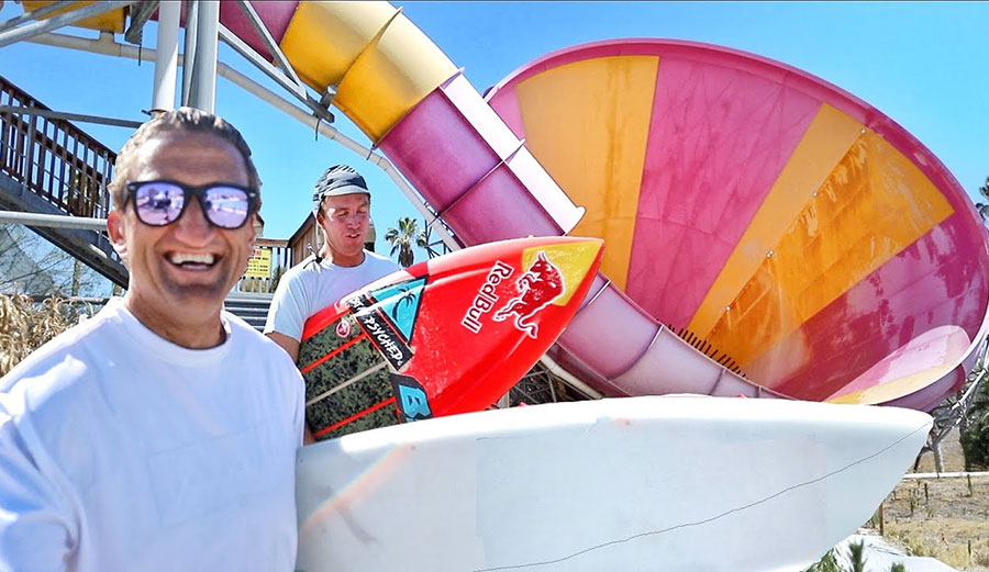 Casey Neistat surfing