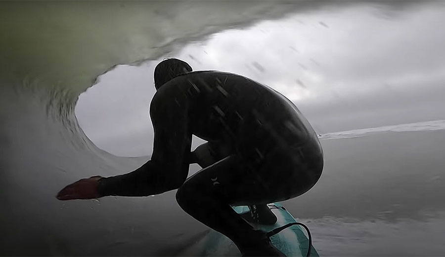 Nic von rupp surfing in Namibia