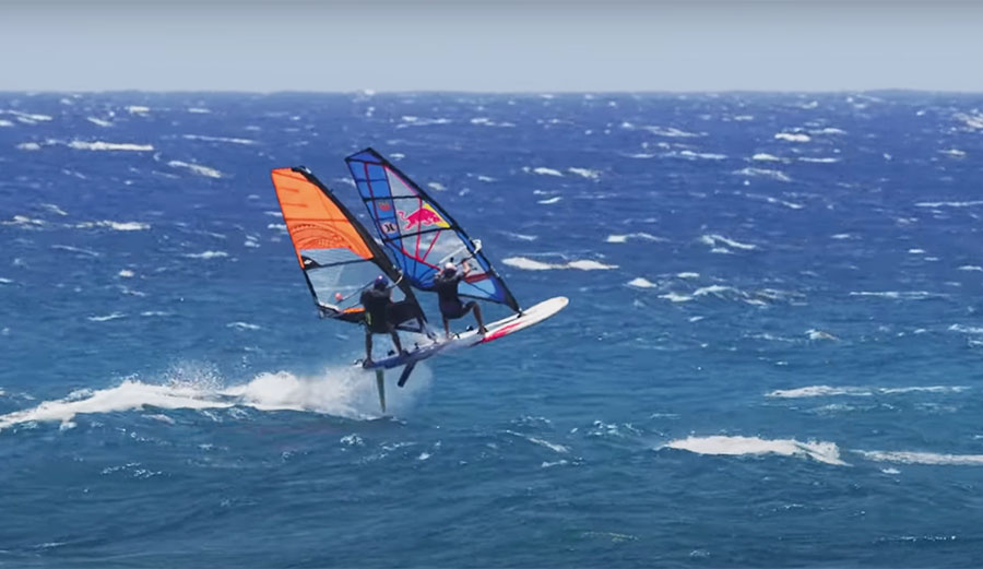 Kai Lenny tandem windsurfing