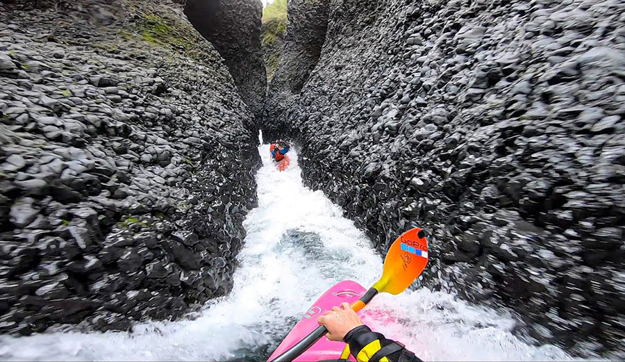 Dane Jackson kayaking