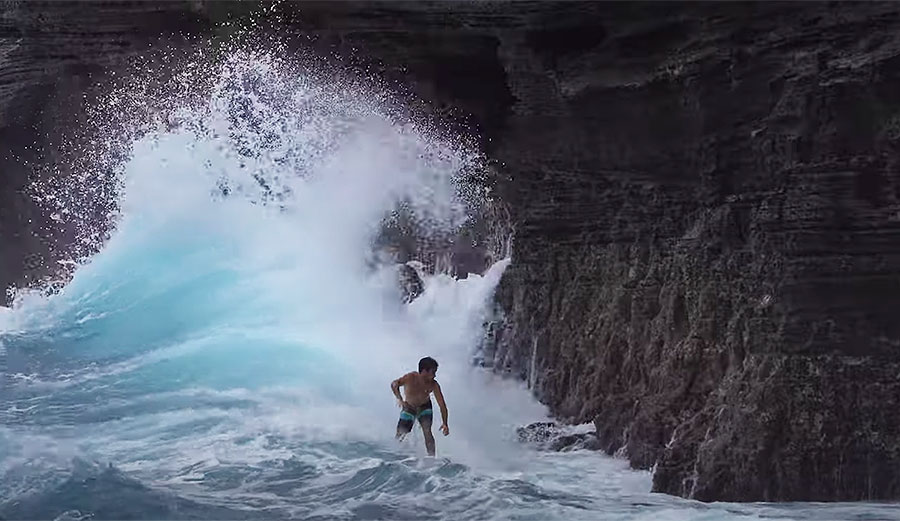 Mason Ho surfing
