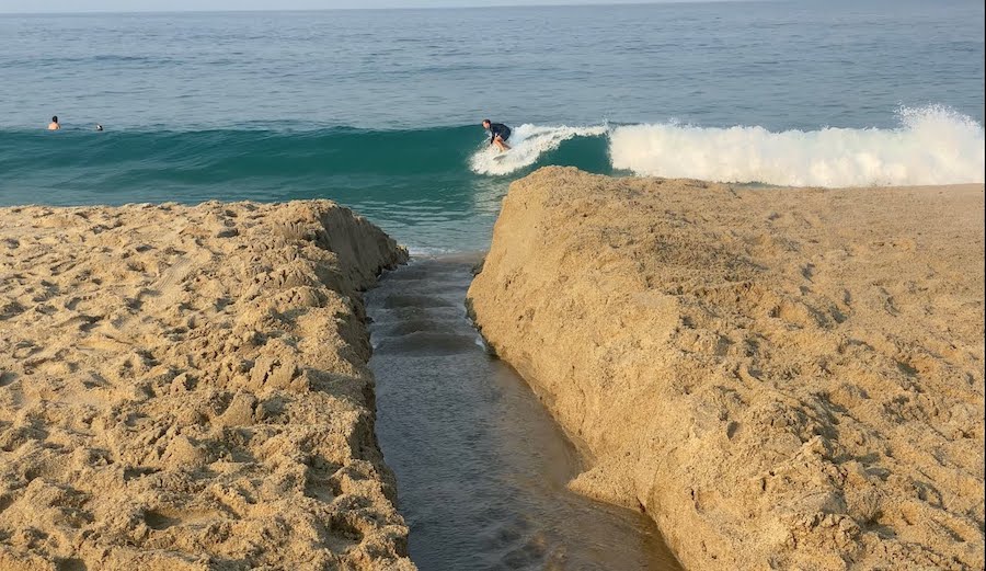 This a Perfect River Surf and Skimboard Combo Day in Laguna Beach