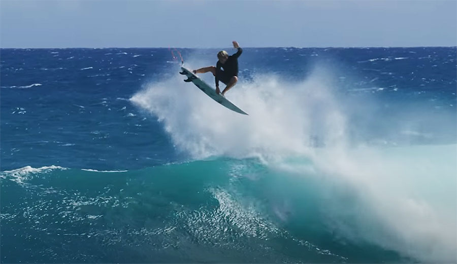 Aerial surfing John John Florence