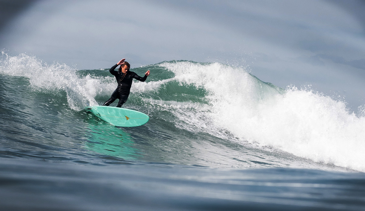 Surfer on Fish Turning