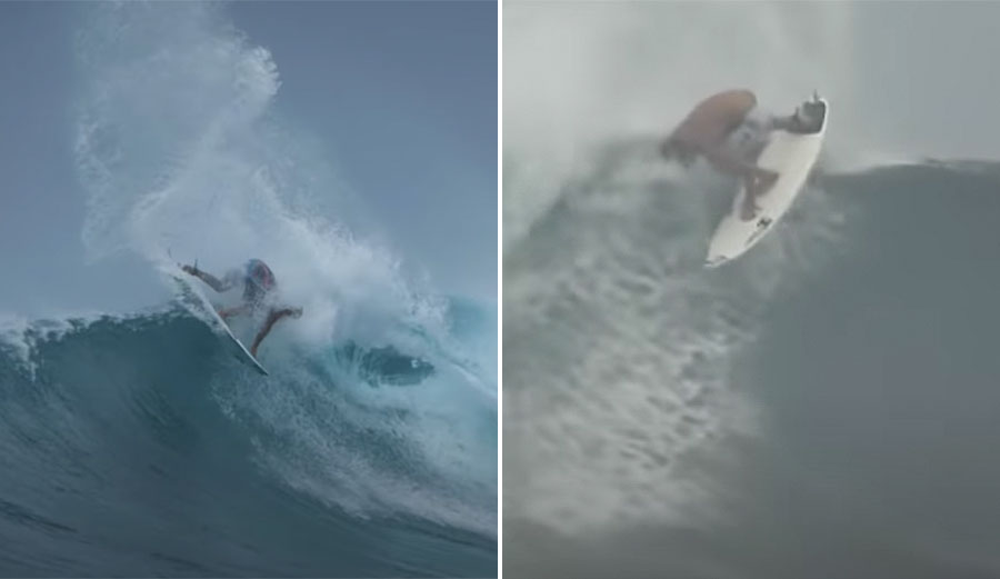 Italo Ferreira and Andy Irons surfing