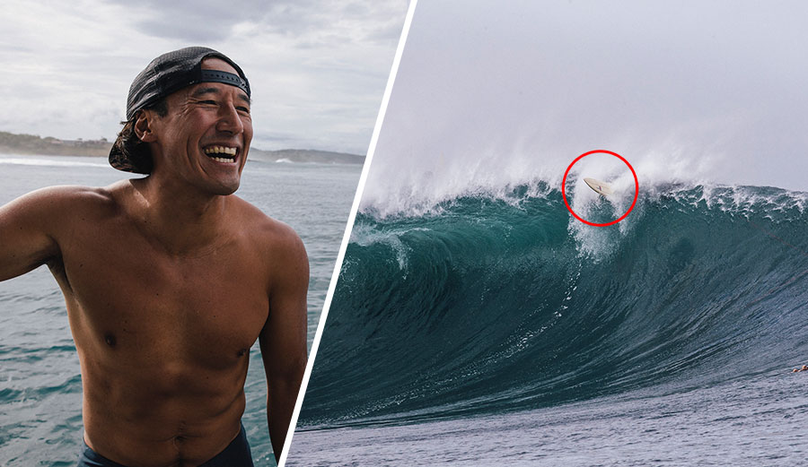 Jimmy Chin surfing