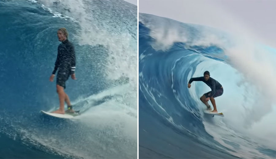 Ian Walsh and John John Florence surfing